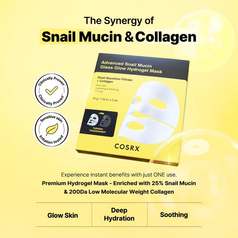 [COSRX Official] My Morning Glow - 6 Days Overnight Repair Solution | BOGO DEAL, OVERNIGHT SNAIL MUCIN COLLAGEN MASK Glowing Face Skincare Comfort
